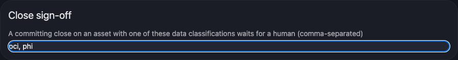 Close sign-off